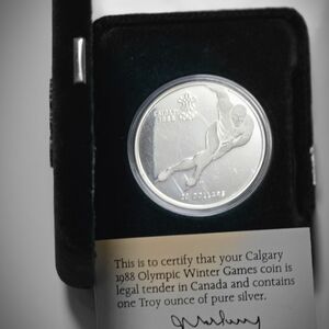 Calgary 1988 Olympic Silver Coin